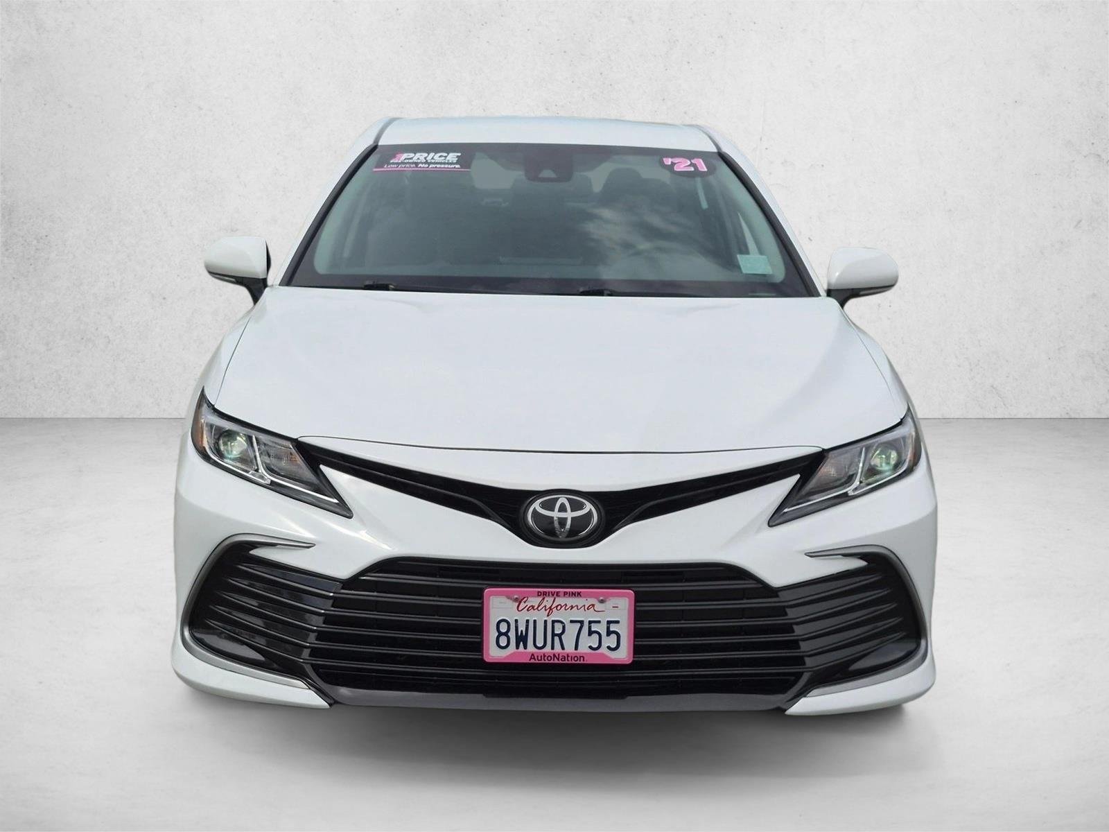 Used 2021 Super White Toyota LE image 2
