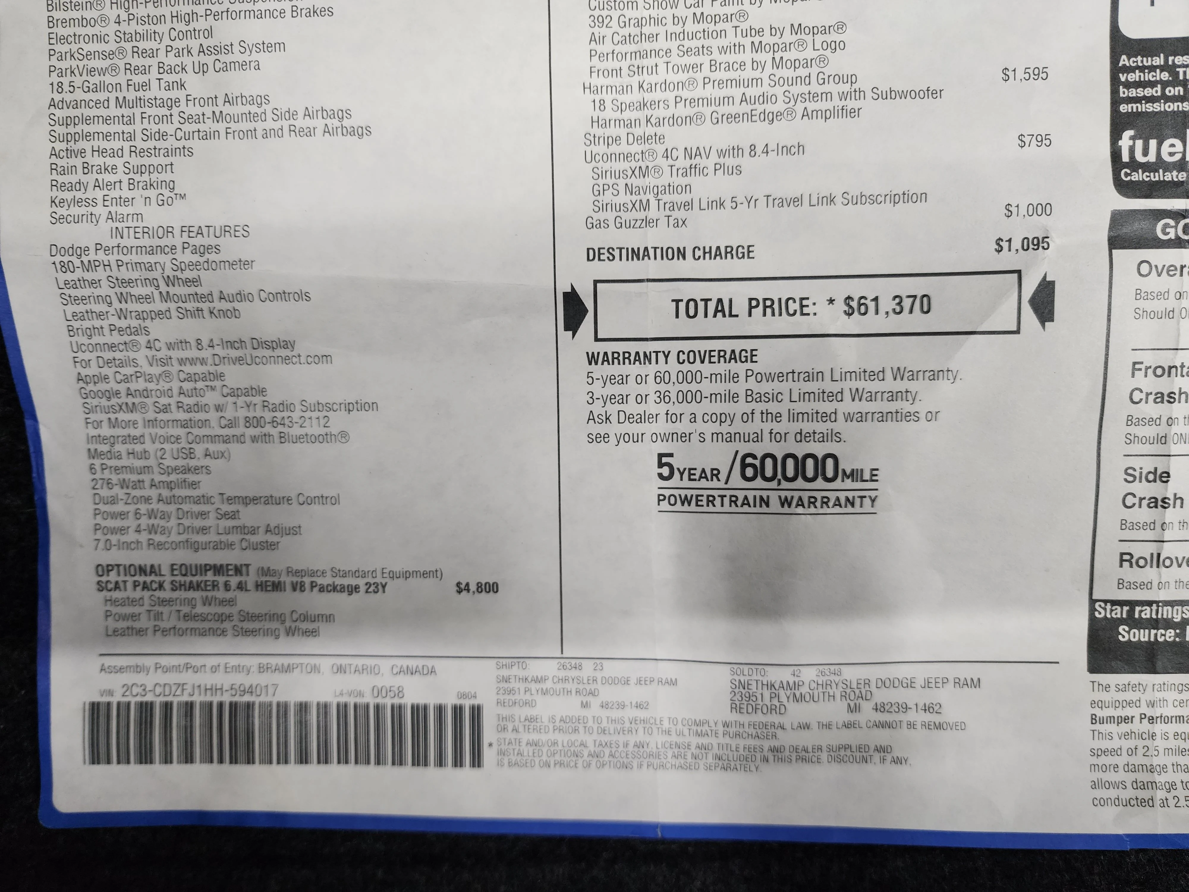 Used 2017 Contusion Blue Pearlcoat Dodge R/T image 41