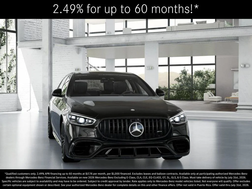New 2026 Obsidian Black Metallic Mercedes-Benz AMG® S 63 E 4MATIC Sedan image 8