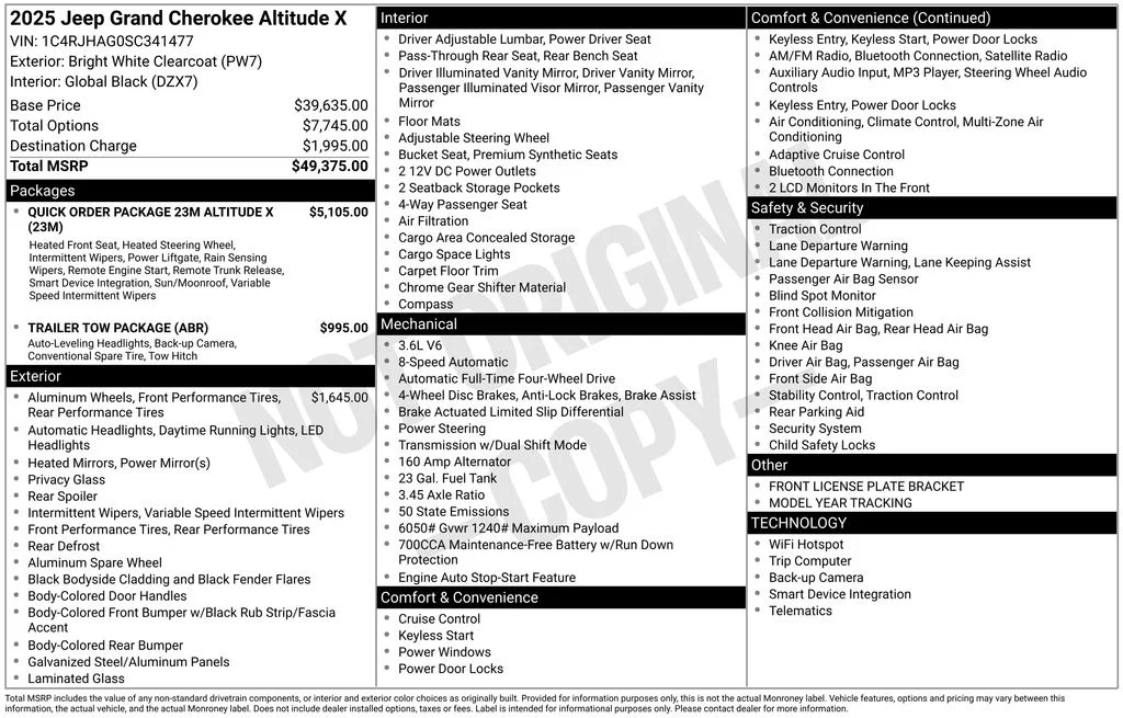 Used 2025 White Jeep Altitude X image 6