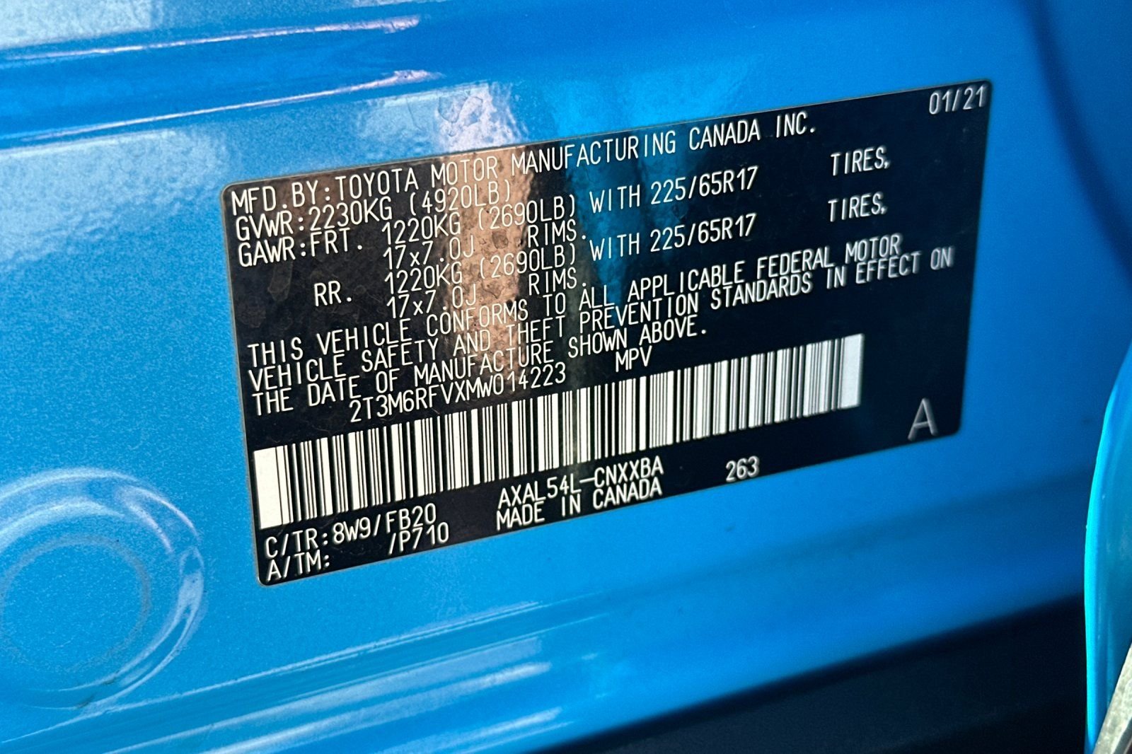 Used 2021 Blue Toyota LE image 28