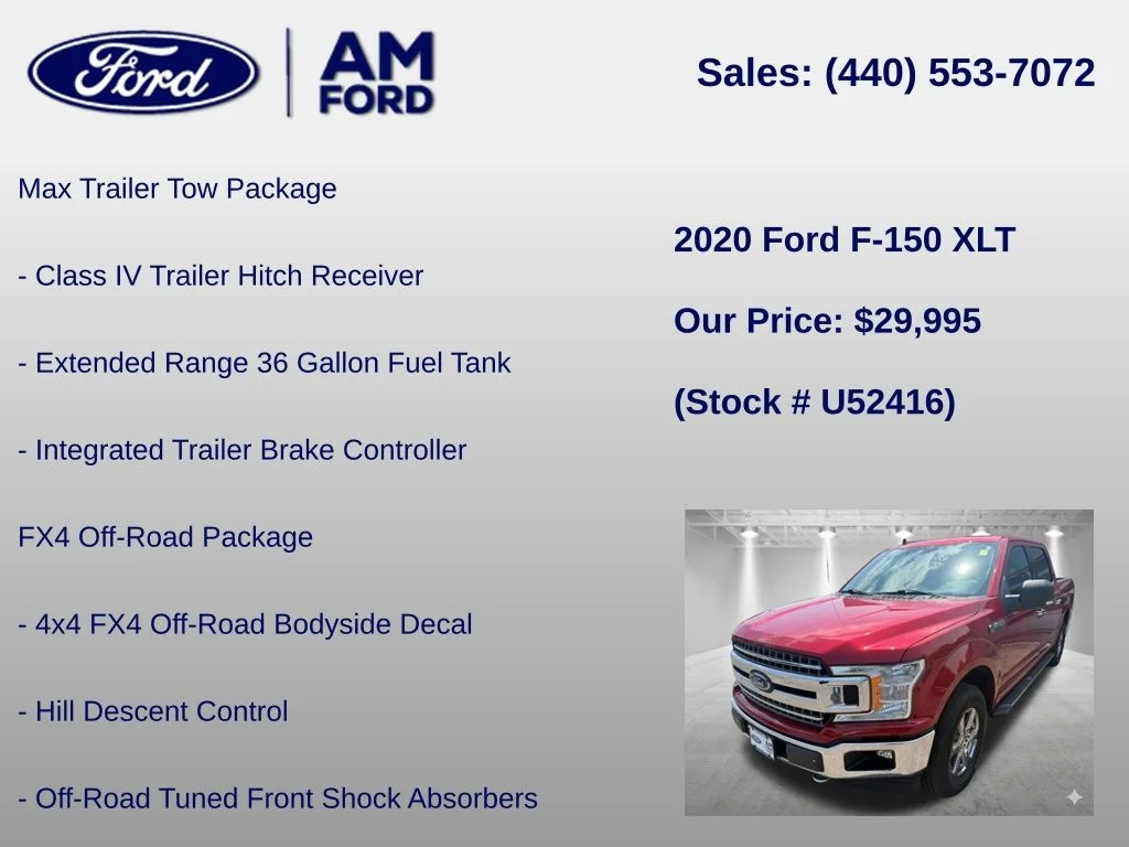 Certified Used 2020 Red Metallic Ford XLT image 18