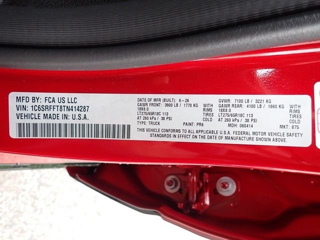 New 2026 Molten Red Pearl-Coat Exterior Paint RAM Big Horn/Lone Star image 16