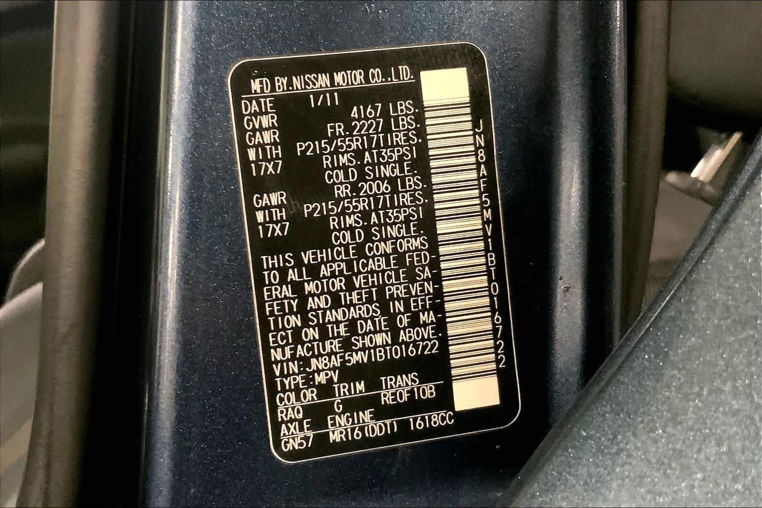 Used 2011 Graphite Blue Nissan SV image 35