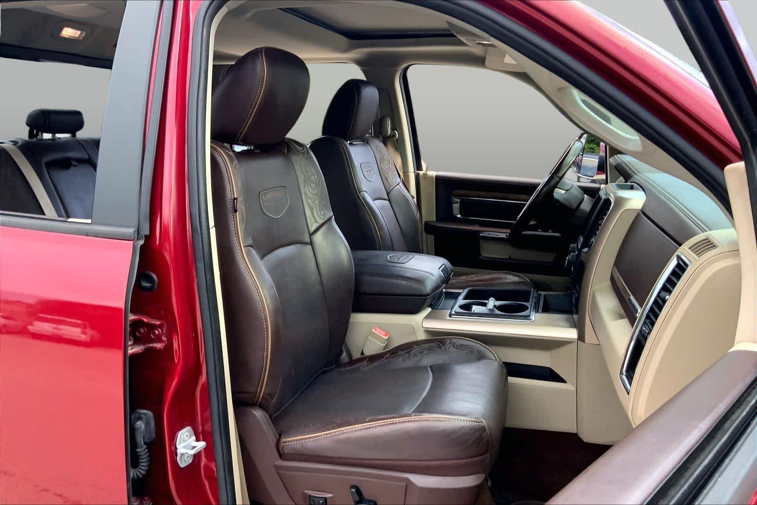 Used 2015 Deep Cherry Red Crystal Pearlcoat Ram Laramie Longhorn image 9