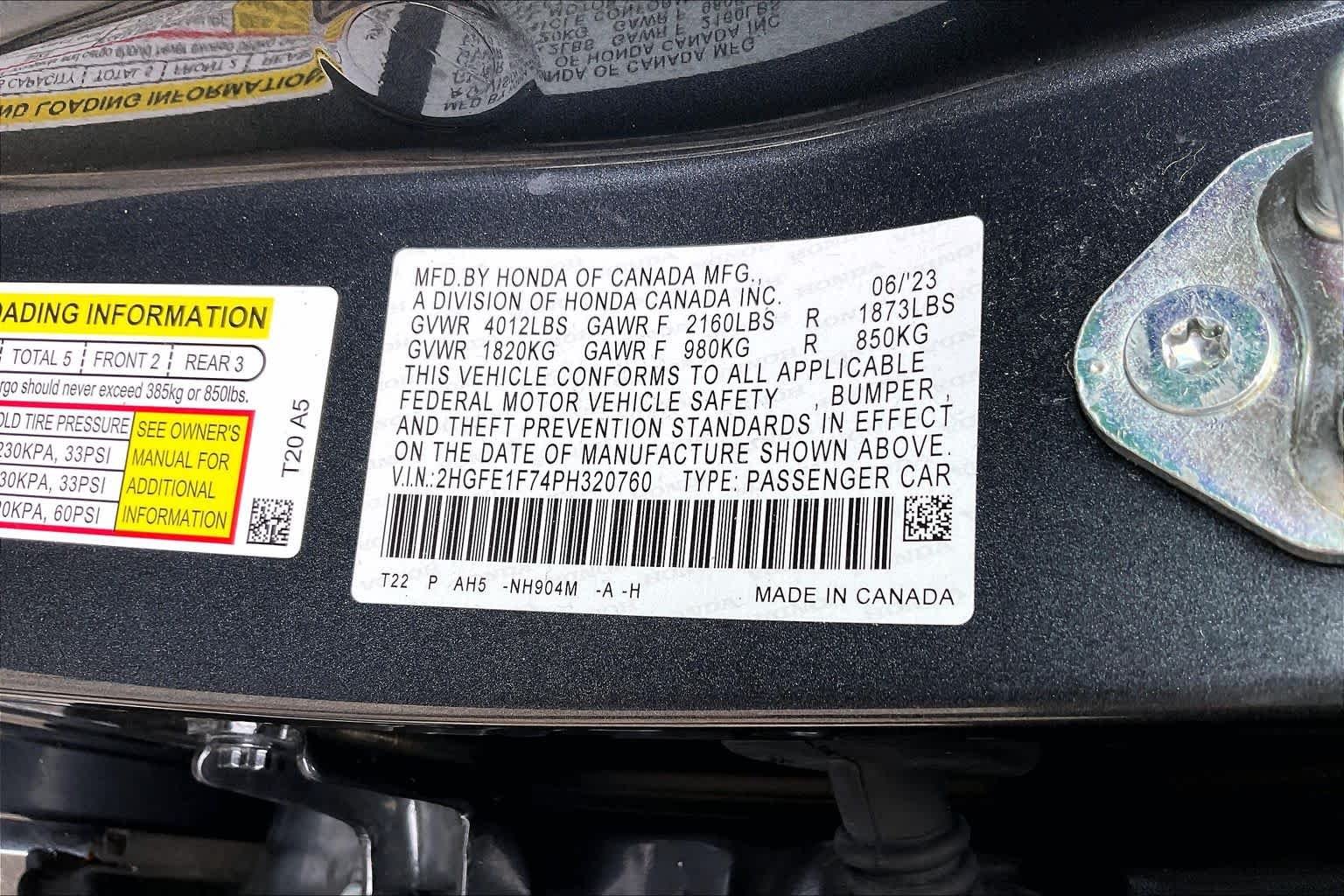 Used 2023 Meteorite Gray Metallic Honda EX image 37
