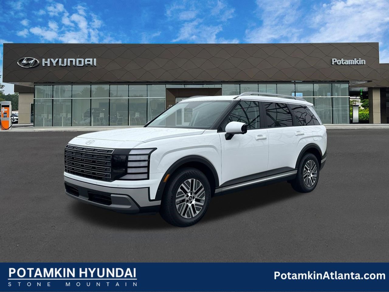New 2026 Creamy White Pearl Hyundai Blue SEL Premium 7P image 1
