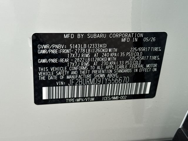 New 2026 CRYSTAL WHITE PEARL Subaru Wilderness image 39