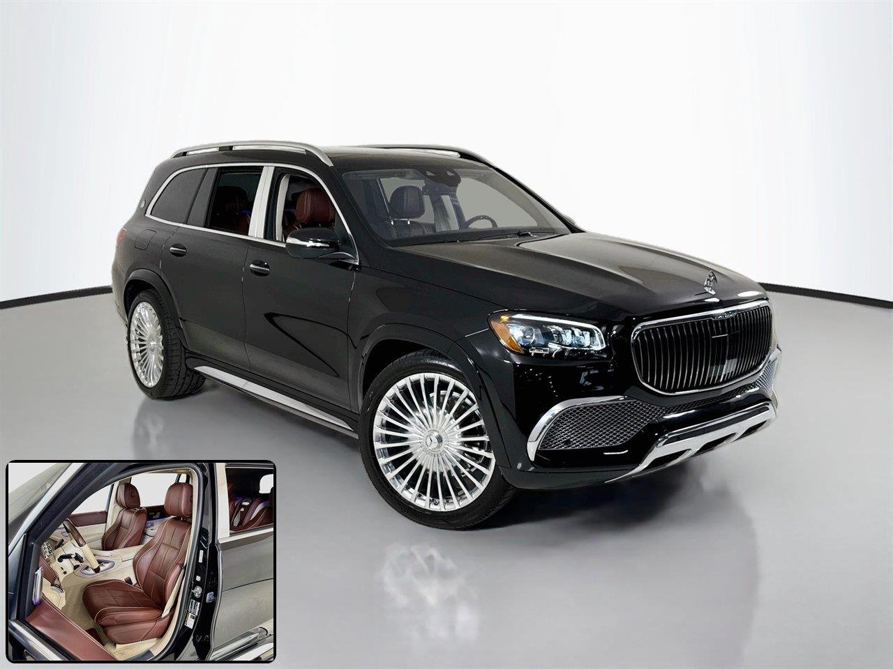 Used 2021 Obsidian Black Metallic Mercedes-Benz Maybach GLS 600 | One Owner | Executive Seating image 2