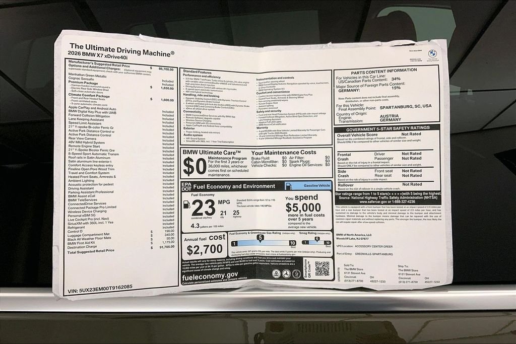 Used 2026 Manhattan Green Metallic BMW  image 12