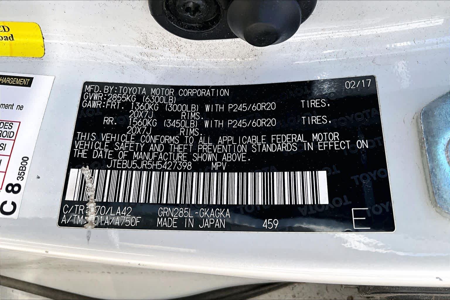 Used 2017 Blizzard Pearl Toyota Limited image 36