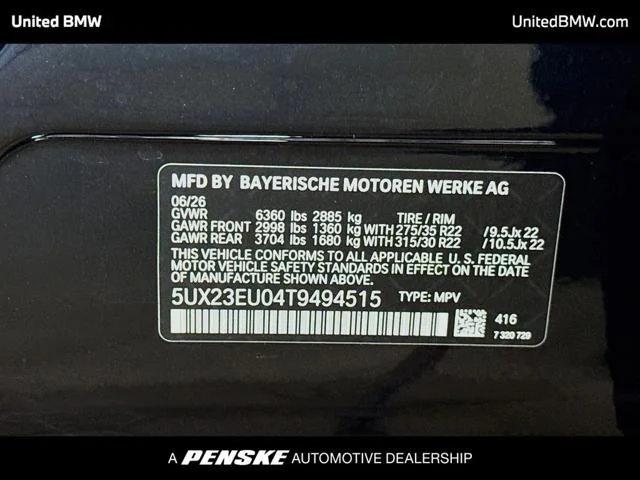 New 2026 Carbon Black Metallic BMW X5 40i image 15