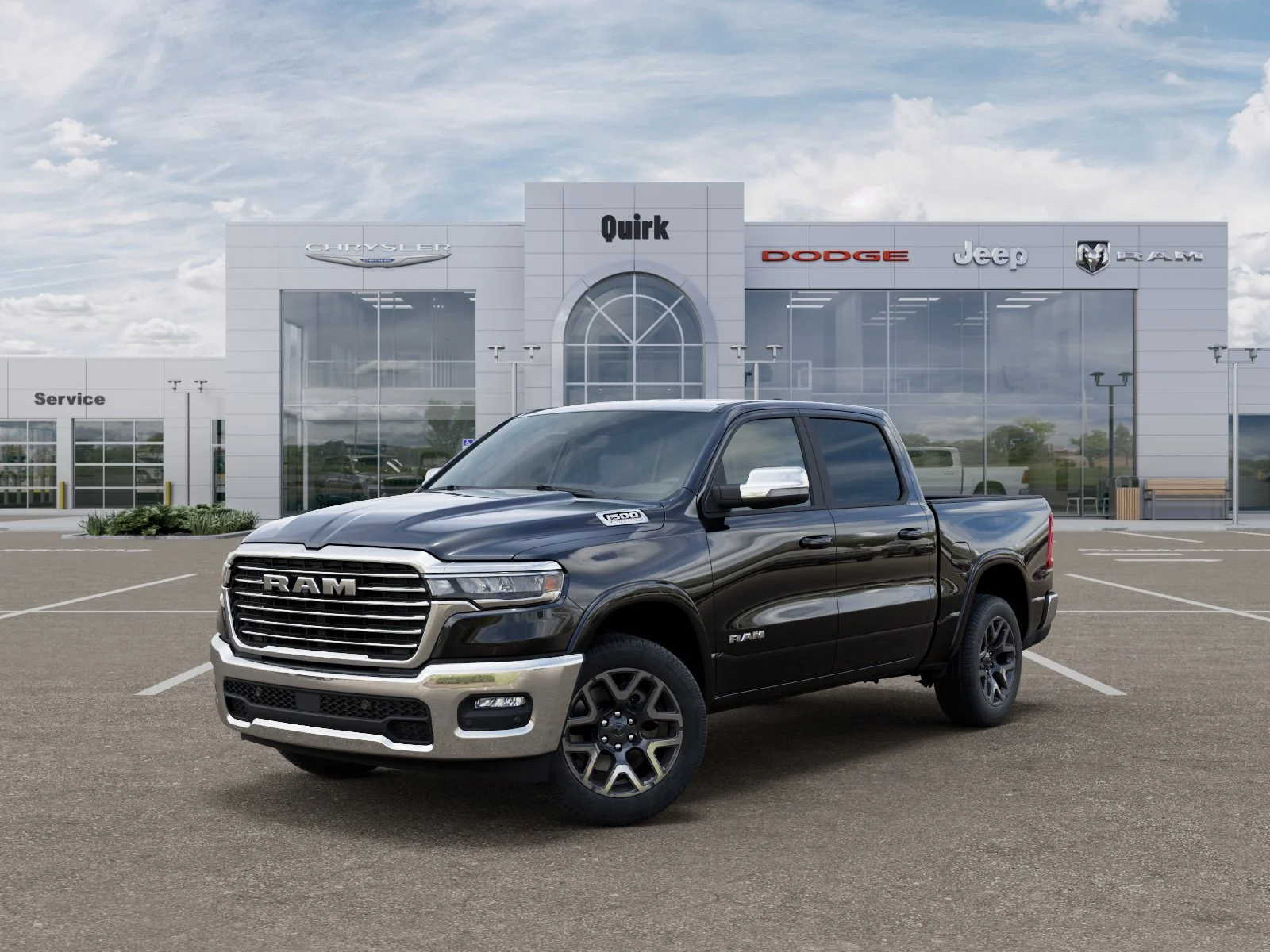 New 2026 Diamond Black Crystal Pearl-Coat Exterior Paint RAM Laramie image 27