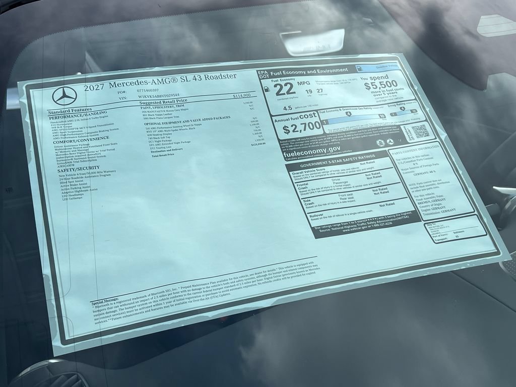 New 2027 Monza Grey Magno Mercedes-Benz AMG® SL 43 Roadster image 64