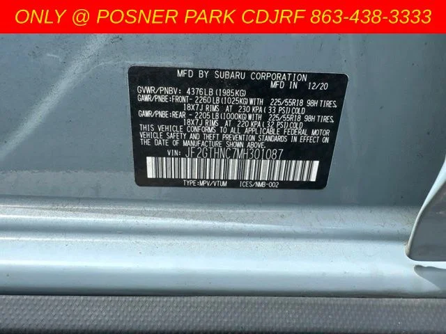 Used 2021 Gray Subaru Limited image 10