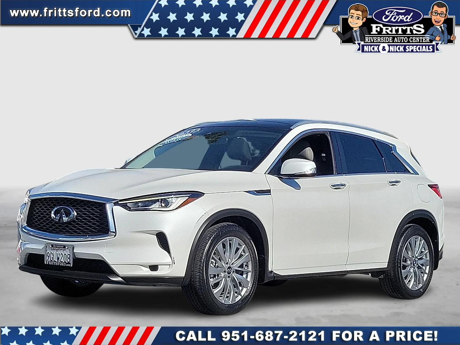 Certified Used 2023 Radiant White INFINITI LUXE image 1