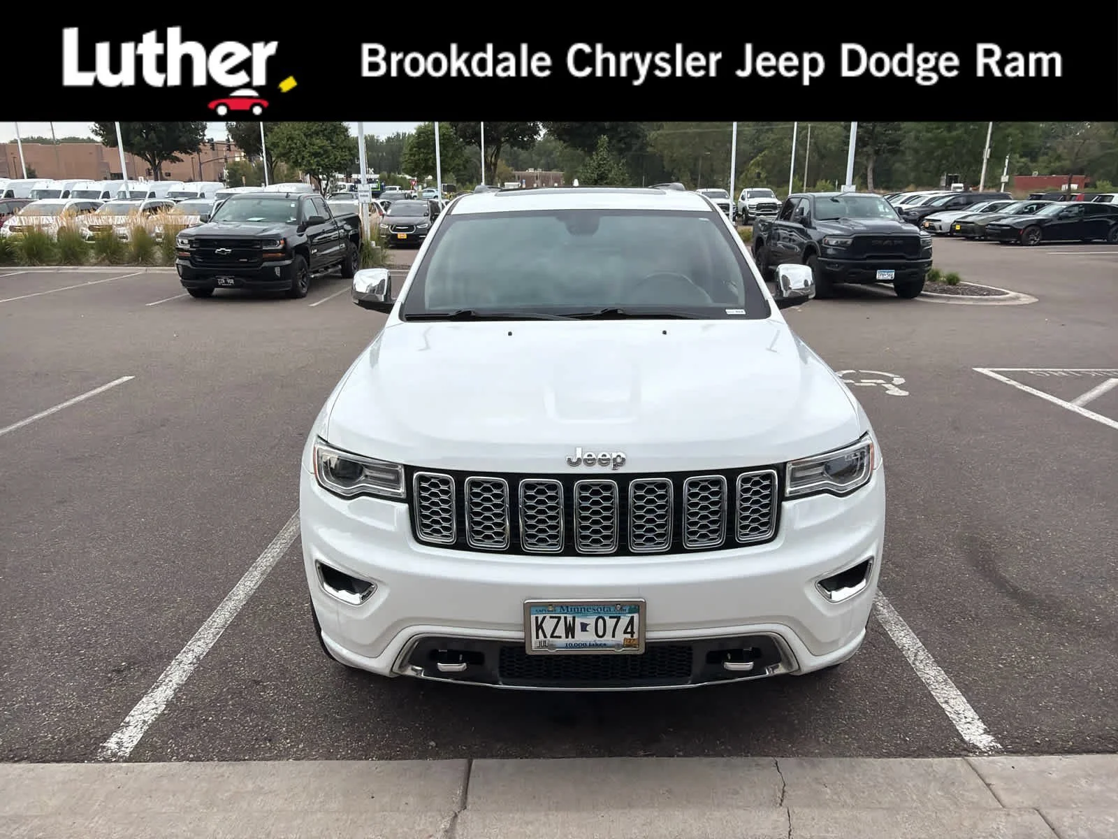 Used 2020 Bright White Clearcoat Jeep Overland image 1
