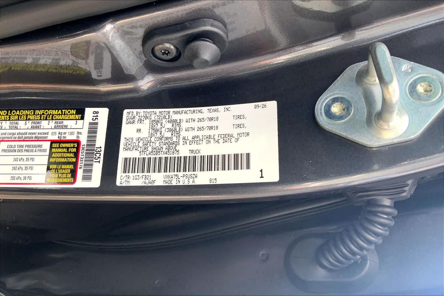 New 2026 Magnetic Gray Metallic Toyota SR5 image 21