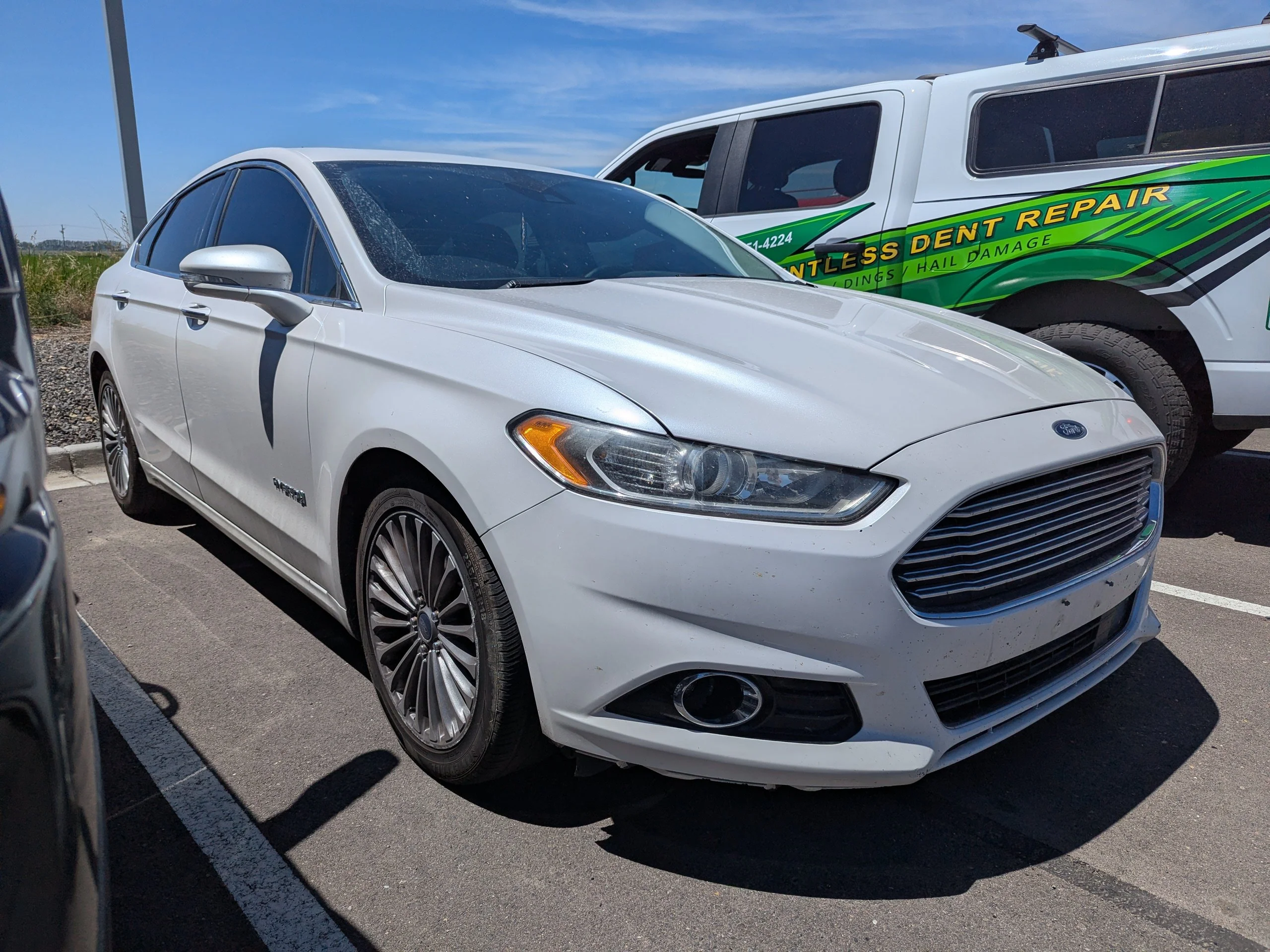 Used 2014 White Ford Titanium Hybrid image 3