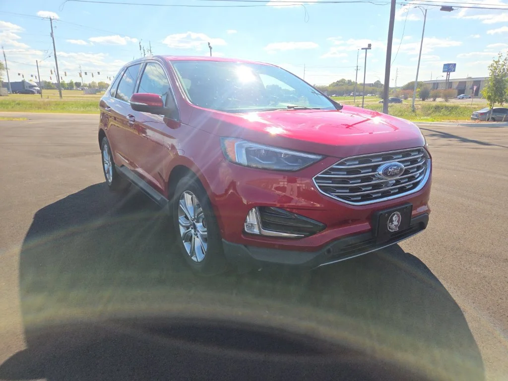 Used 2021 Red Ford Titanium image 1
