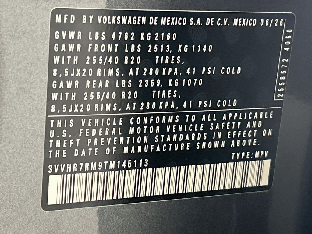 New 2026 Platinum Gray Metallic Volkswagen SE R-Line Black image 33