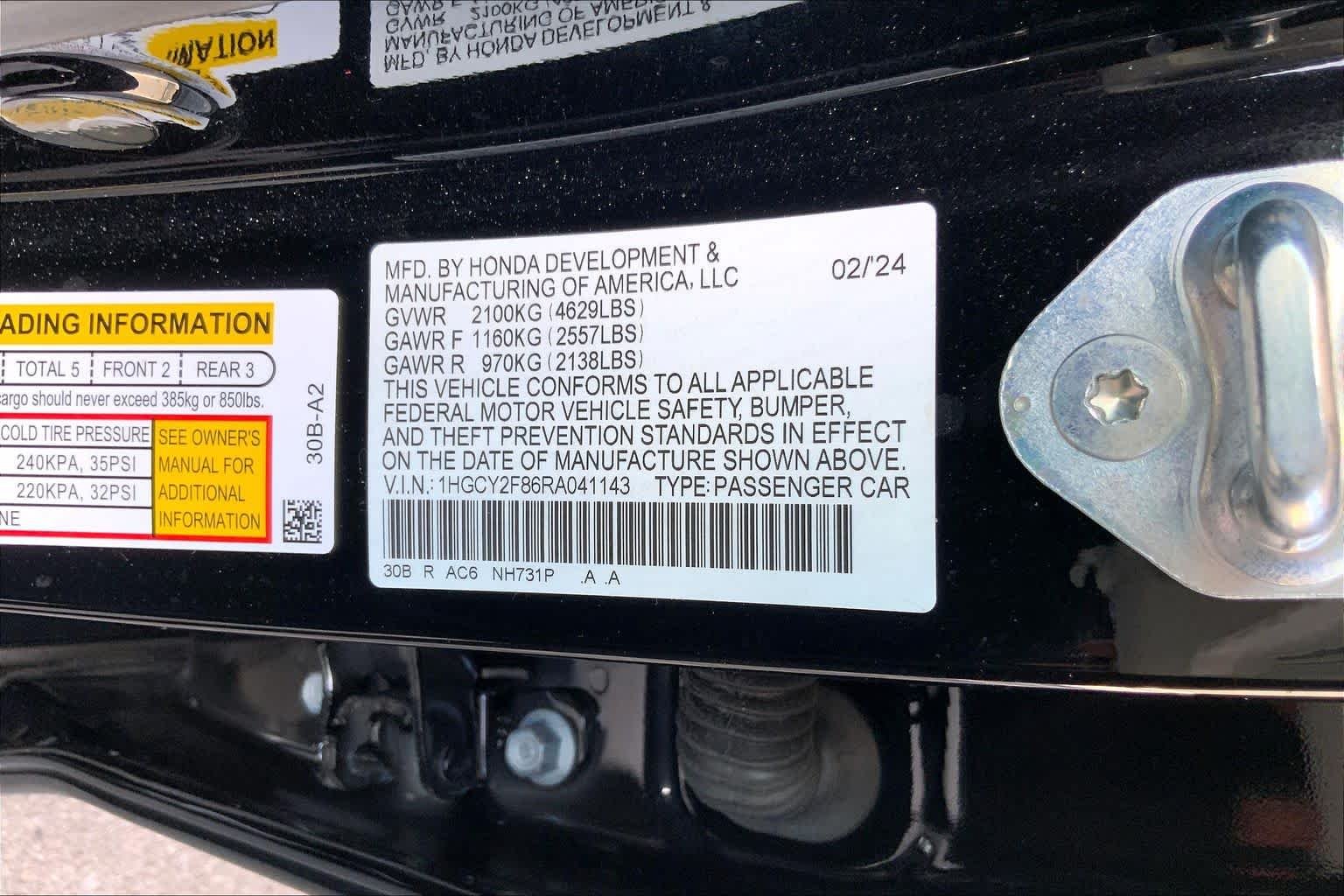 Used 2024 Crystal Black Pearl Honda Touring image 34
