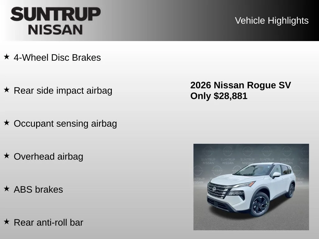 Used 2026 White Nissan SV image 23