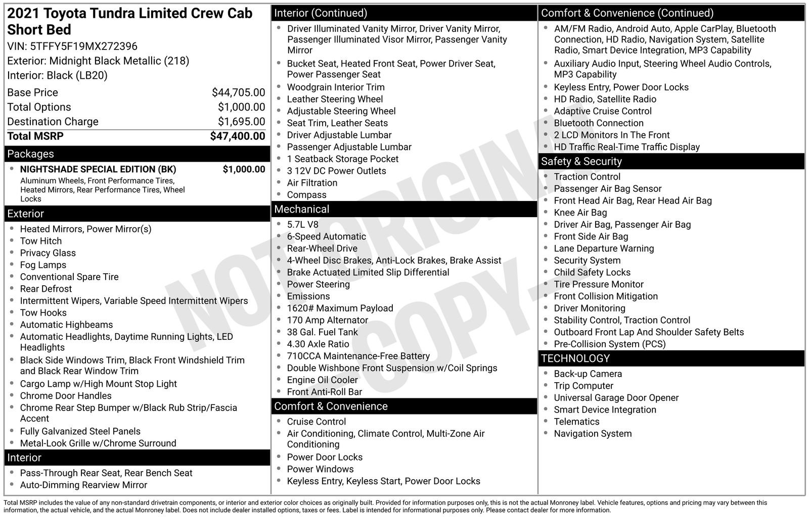 2021 Toyota Tundra Limited 5.7L Crew Max Short Bed's photo