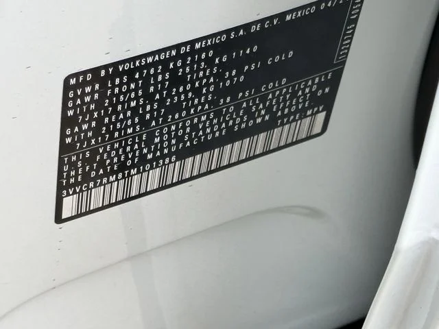 New 2026 White Volkswagen 2.0T S image 19