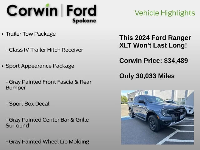 Used 2024 Azure Gray Metallic Ford XLT image 6