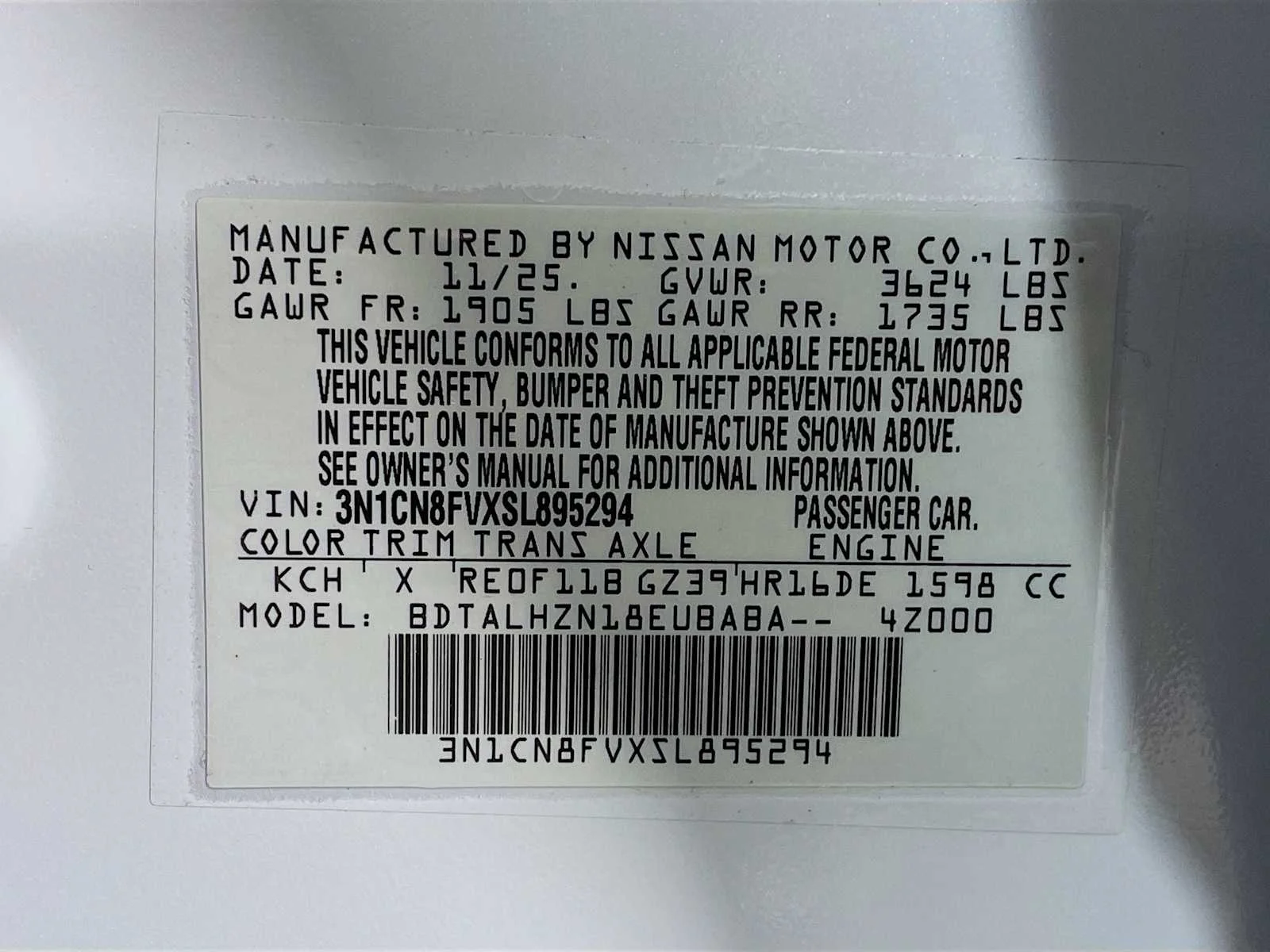 Certified Used 2025 Gray Sky Pearl Nissan SR image 28