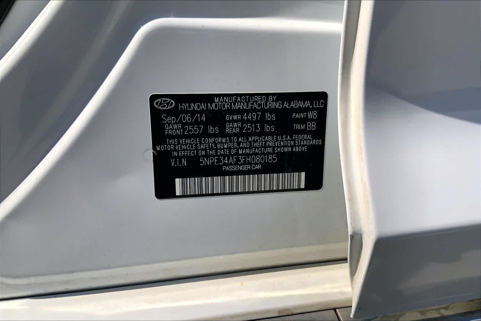 Used 2015 Quartz White Pearl Hyundai 2.4L Sport image 34