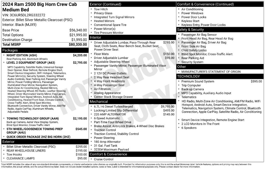 Used 2024 Silver Ram Big Horn image 25