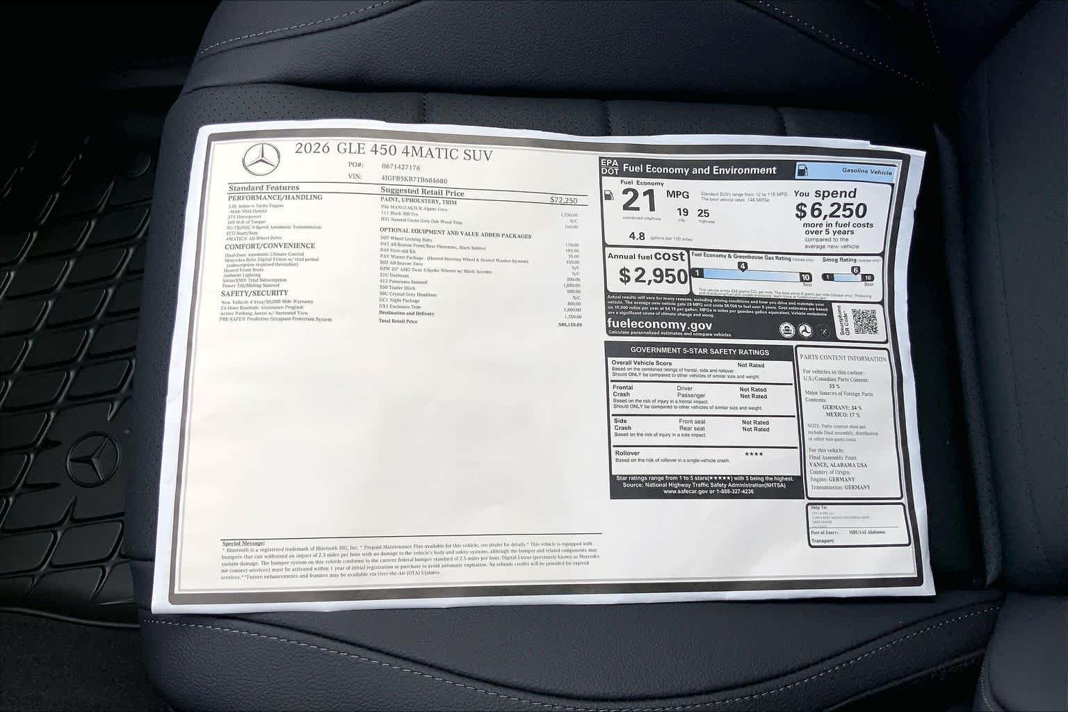 New 2026 MANUFAKTUR Alpine Grey Mercedes-Benz GLE 450 image 19