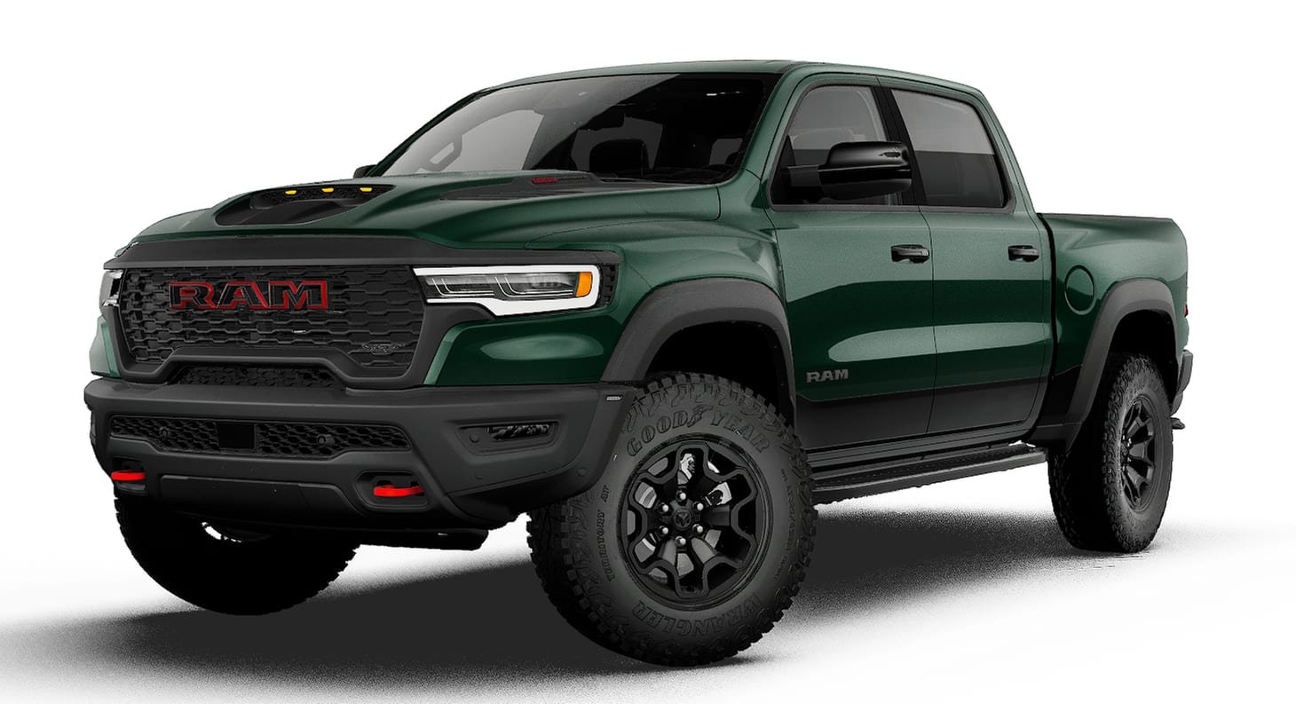 New 2027 Serrano-Green Metallic Exterior Paint RAM TRX image 1