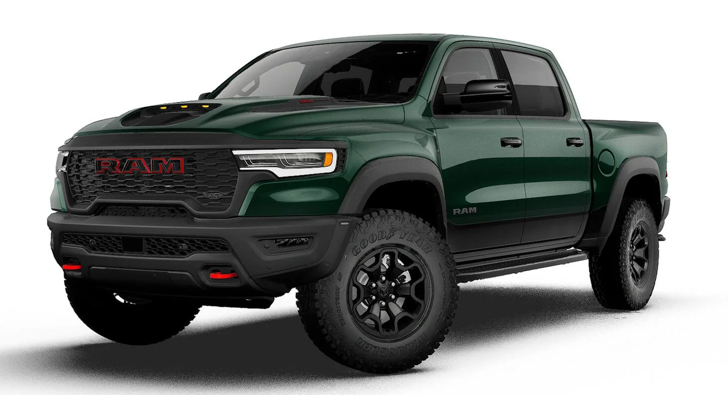 New 2027 Serrano-Green Metallic Exterior Paint RAM TRX image 1