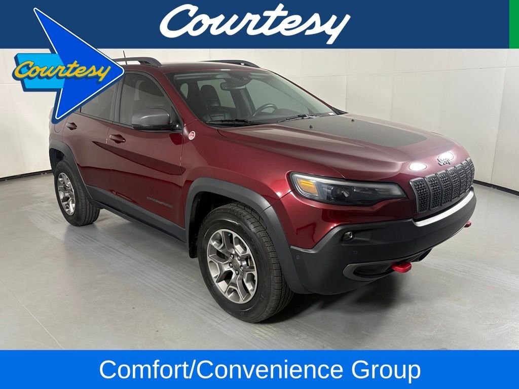Used 2021 Red Jeep Trailhawk image 1