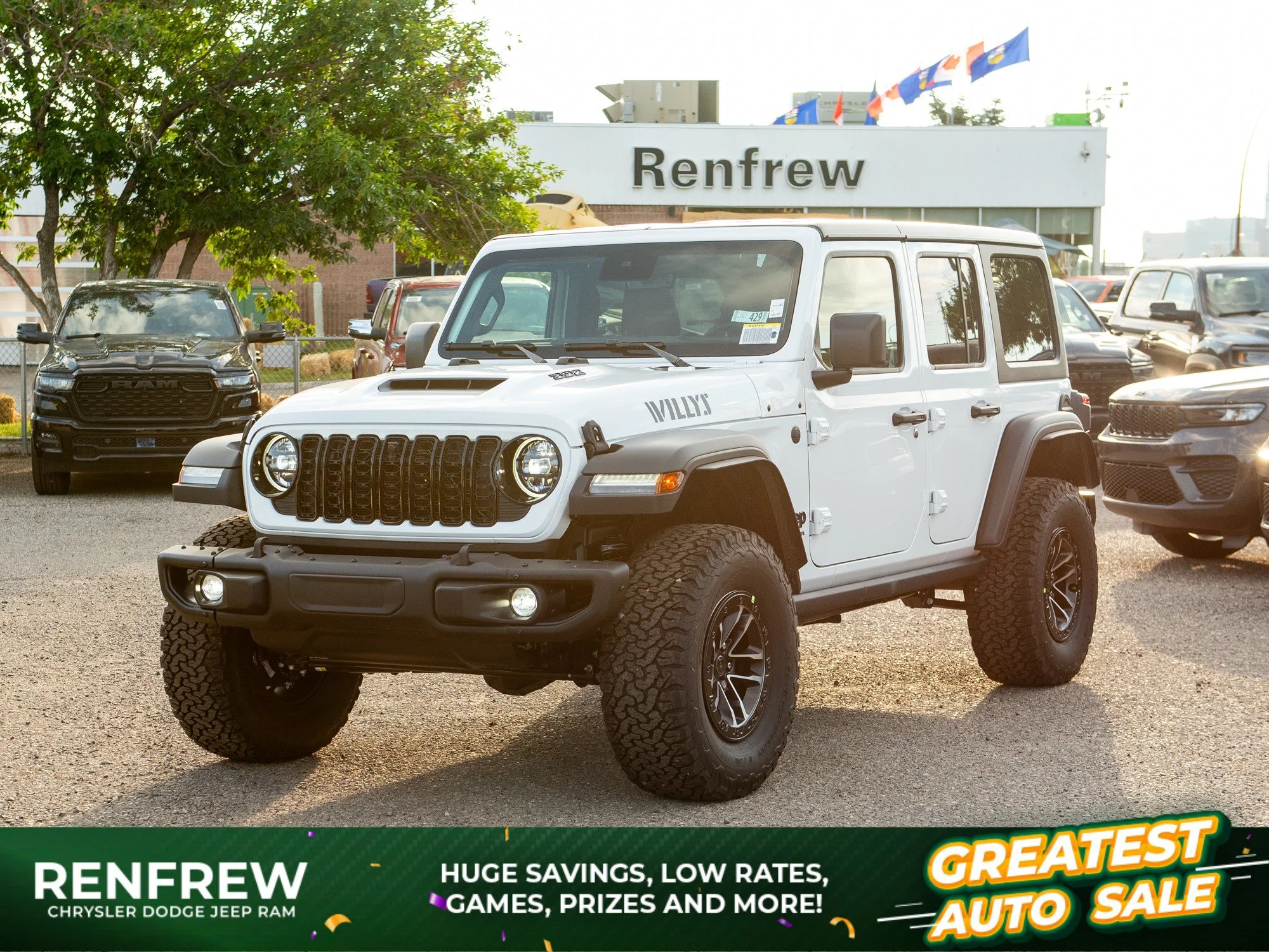 New 2026 White Jeep Willys 392* 470 HORSEPOWER, Nappa Leather, Steel Bumpers image 1