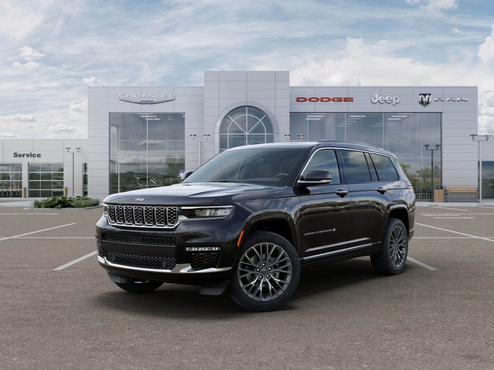New 2025 Diamond Black Crystal Pearl-Coat Exterior Paint Jeep Summit image 76