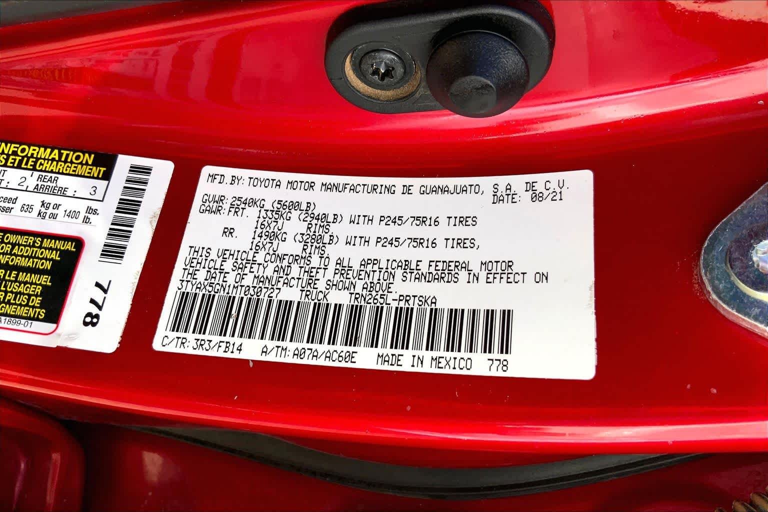 Used 2021 Barcelona Red Metallic Toyota SR image 32