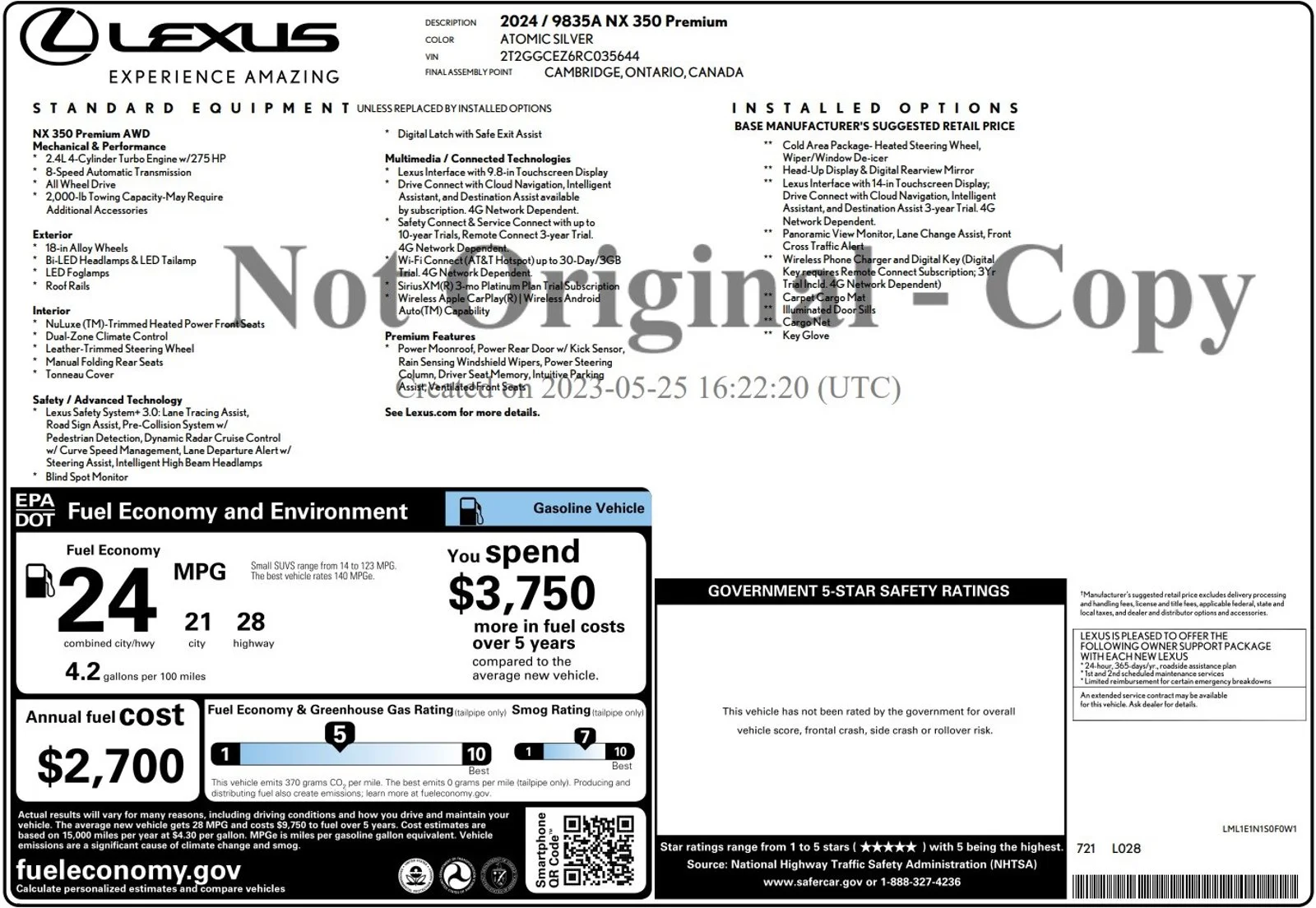 Certified Used 2024 Atomic Silver Lexus NX 350 Premium image 3