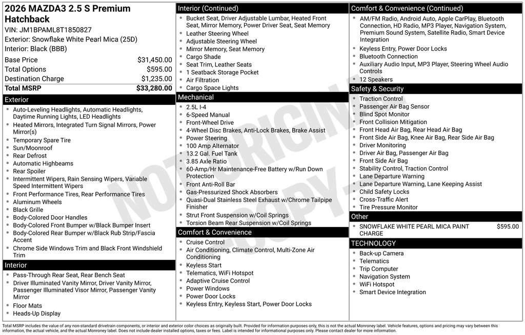 2026 Mazda Mazda3 Premium - Photo 18