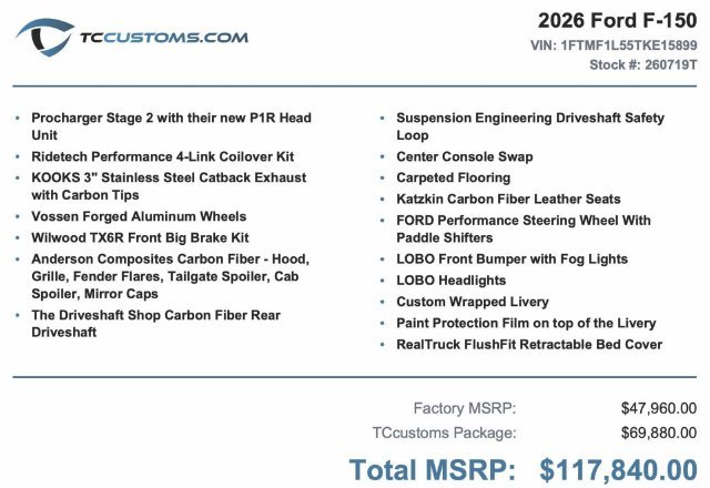 New 2026 Carbonized Gray Metallic Ford TCcustoms image 16