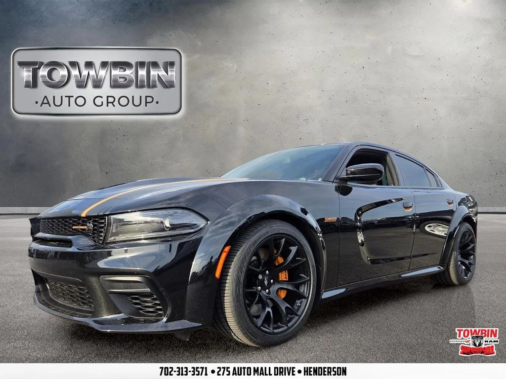 Used 2023 Black Dodge R/T Scat Pack Widebody image 1