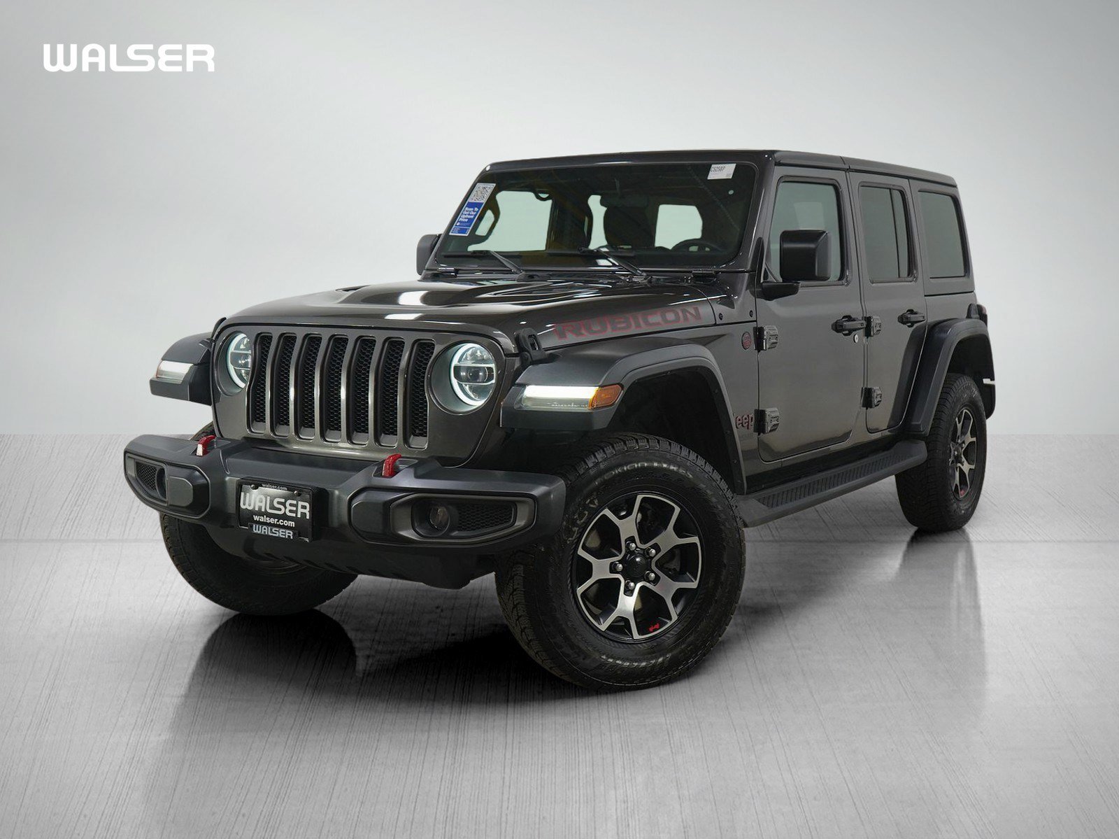 Used 2019 Granite Crystal Metallic Clearcoat Jeep Unlimited Rubicon image 1