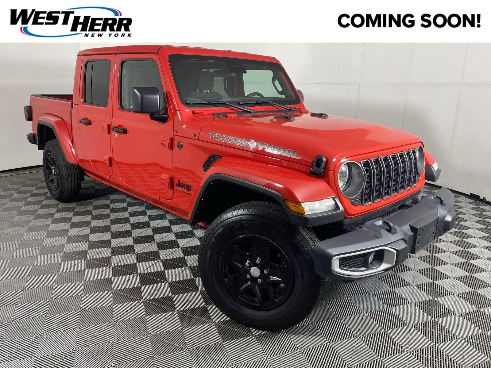 Used 2025 Firecracker Red Clearcoat Jeep Texas Trail image 1