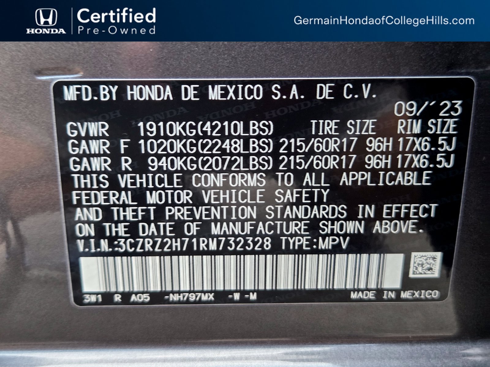 Certified Used 2024 Modern Steel Honda EX-L image 30