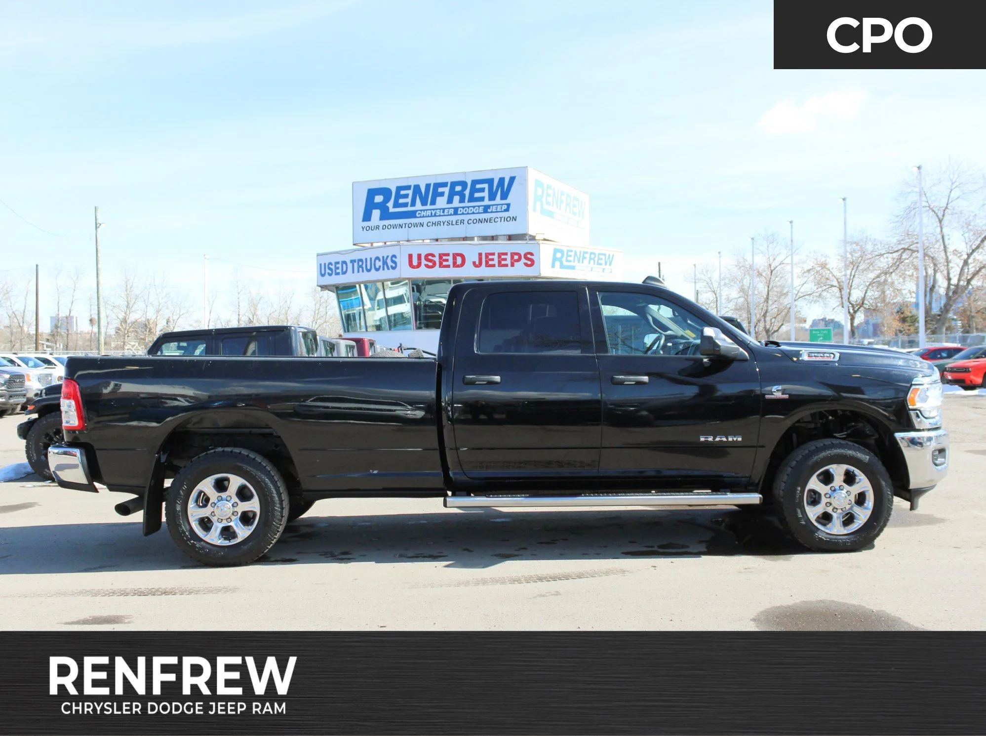 Certified Used 2022 Black RAM Big Horn * Cummins Diesel | Apple CarPlay | Remote Start | Protection Group | Backup Camera image 1