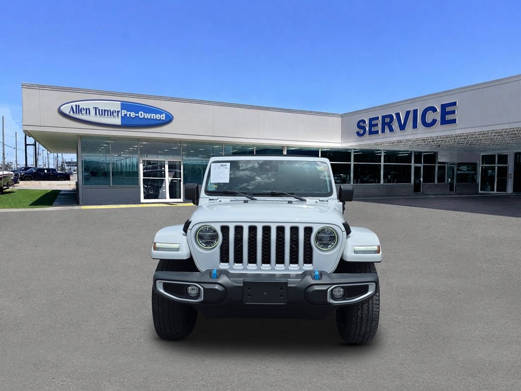 Used 2022 Bright White Clearcoat Jeep Unlimited Sahara 4xe image 3