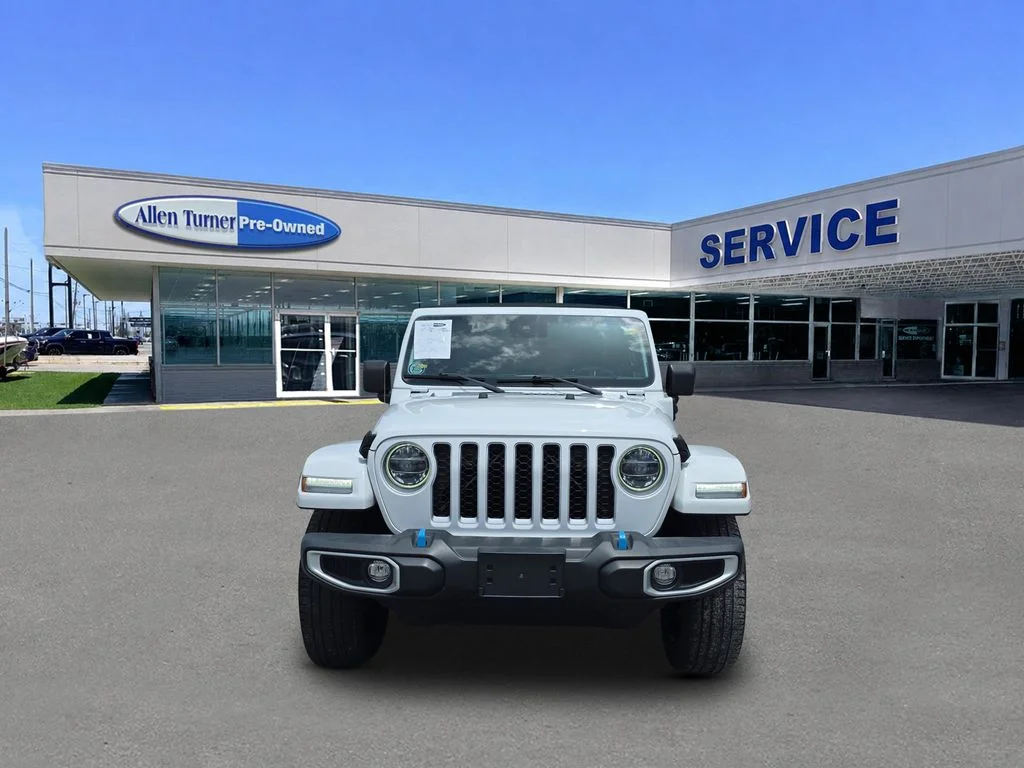Used 2022 Bright White Clearcoat Jeep Unlimited Sahara 4xe image 3